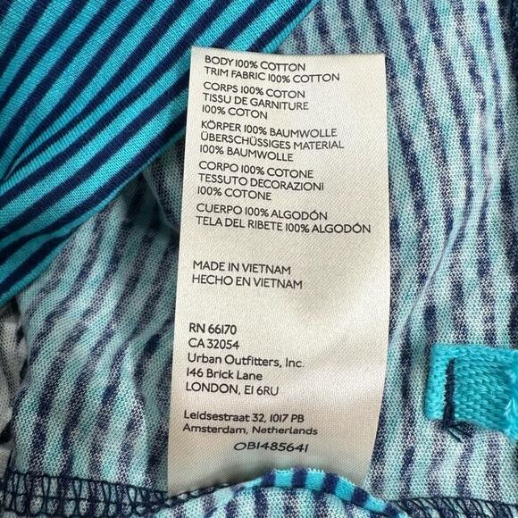 EUC | We the Free | Striped Oversized Crop Top | Blue | Small - Picture 10 of 16